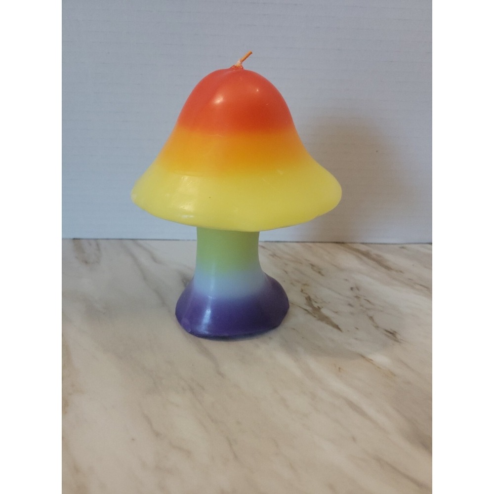 Rainbow Mushroom Candle decor colorful y2k vintage retro